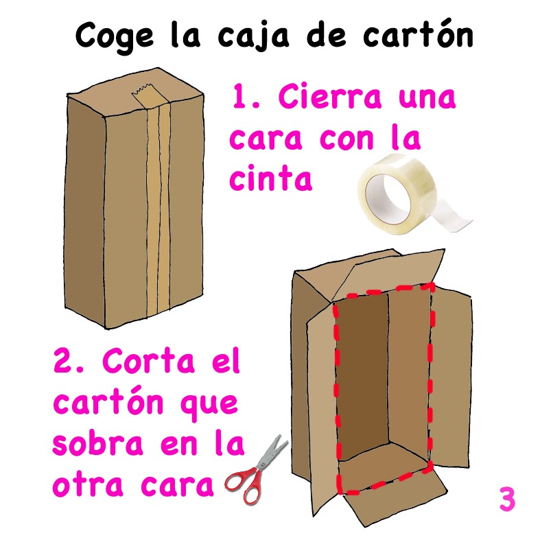 Casa de muñecas de cartón online grande